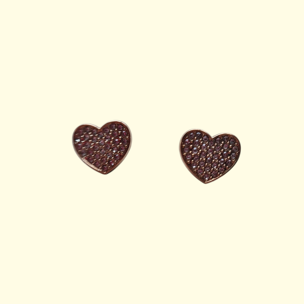 Gold Bling Heart Shoelace Charms
