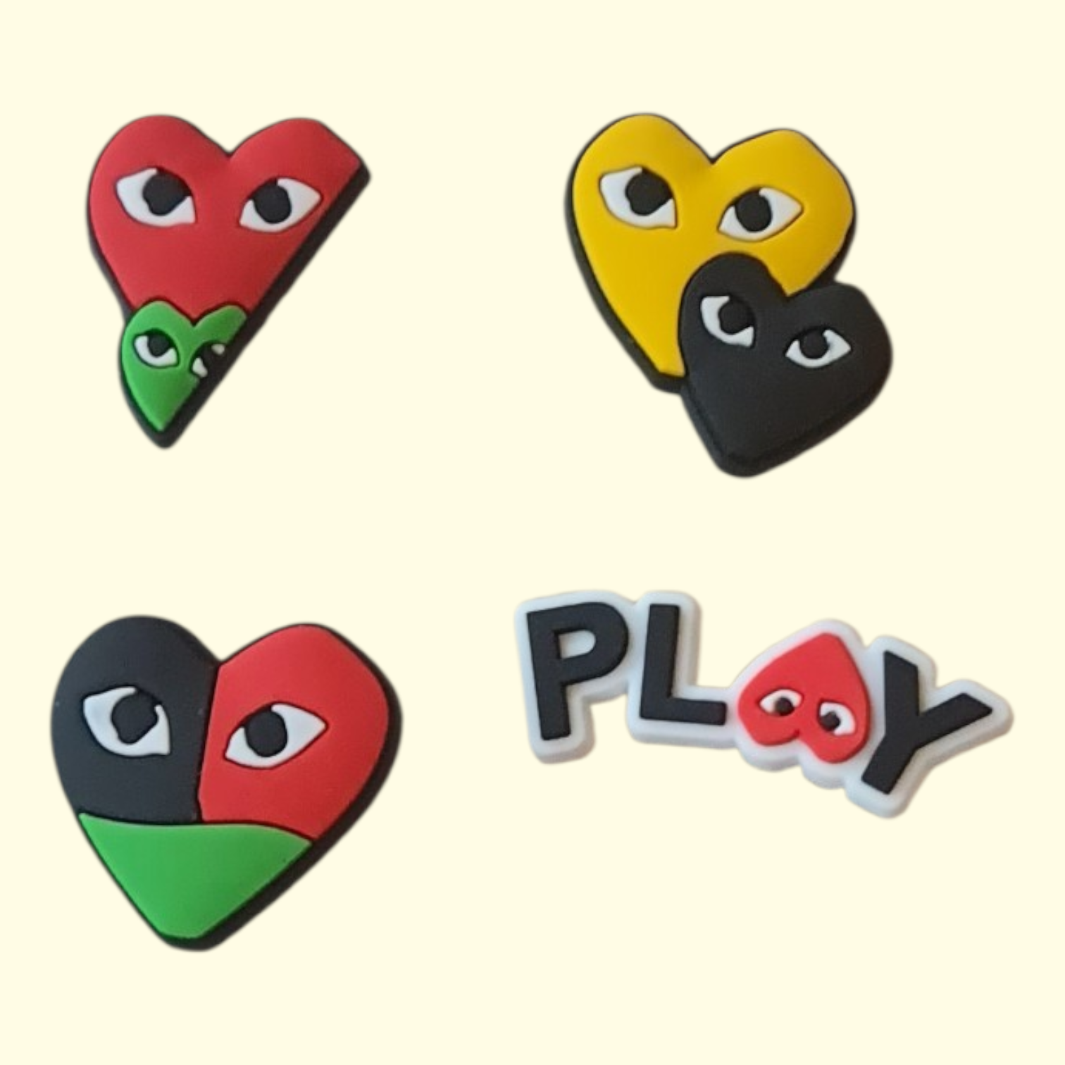 Comme Des Garçons Crocs Charms x4