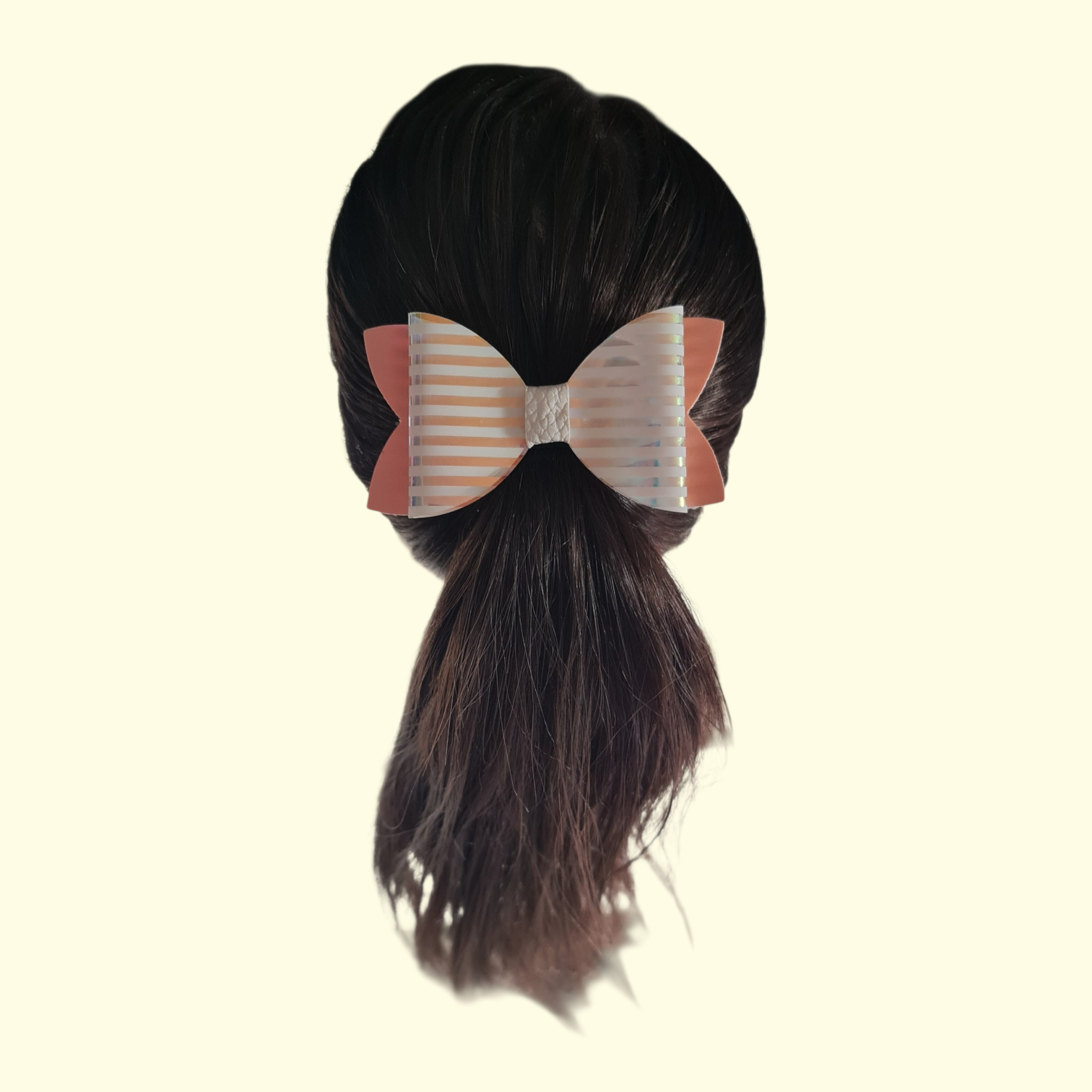Irridescent Stripe Hair Bow