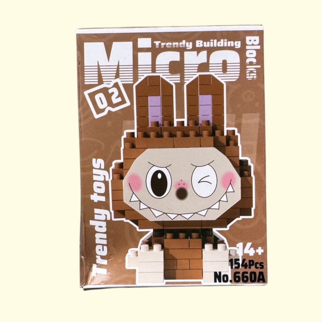 Labubu Micro Bricks Brown