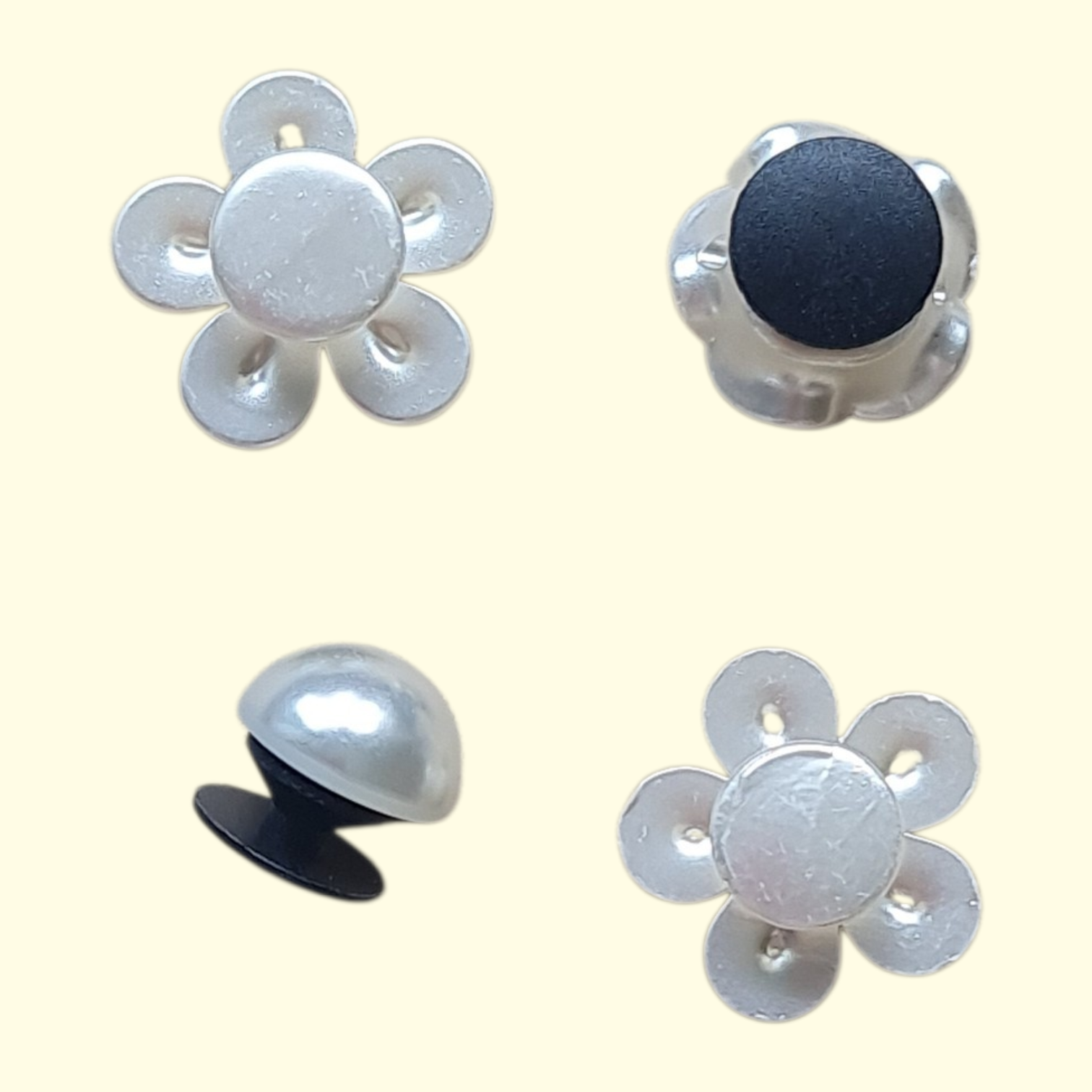 Pearl Flower Crocs Charms x4