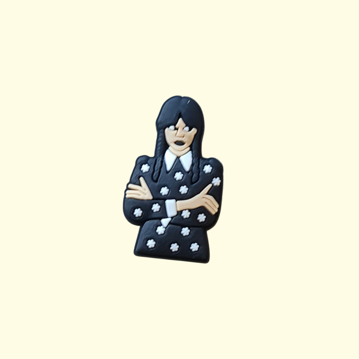 Wednesday Addams Crocs Charms x4