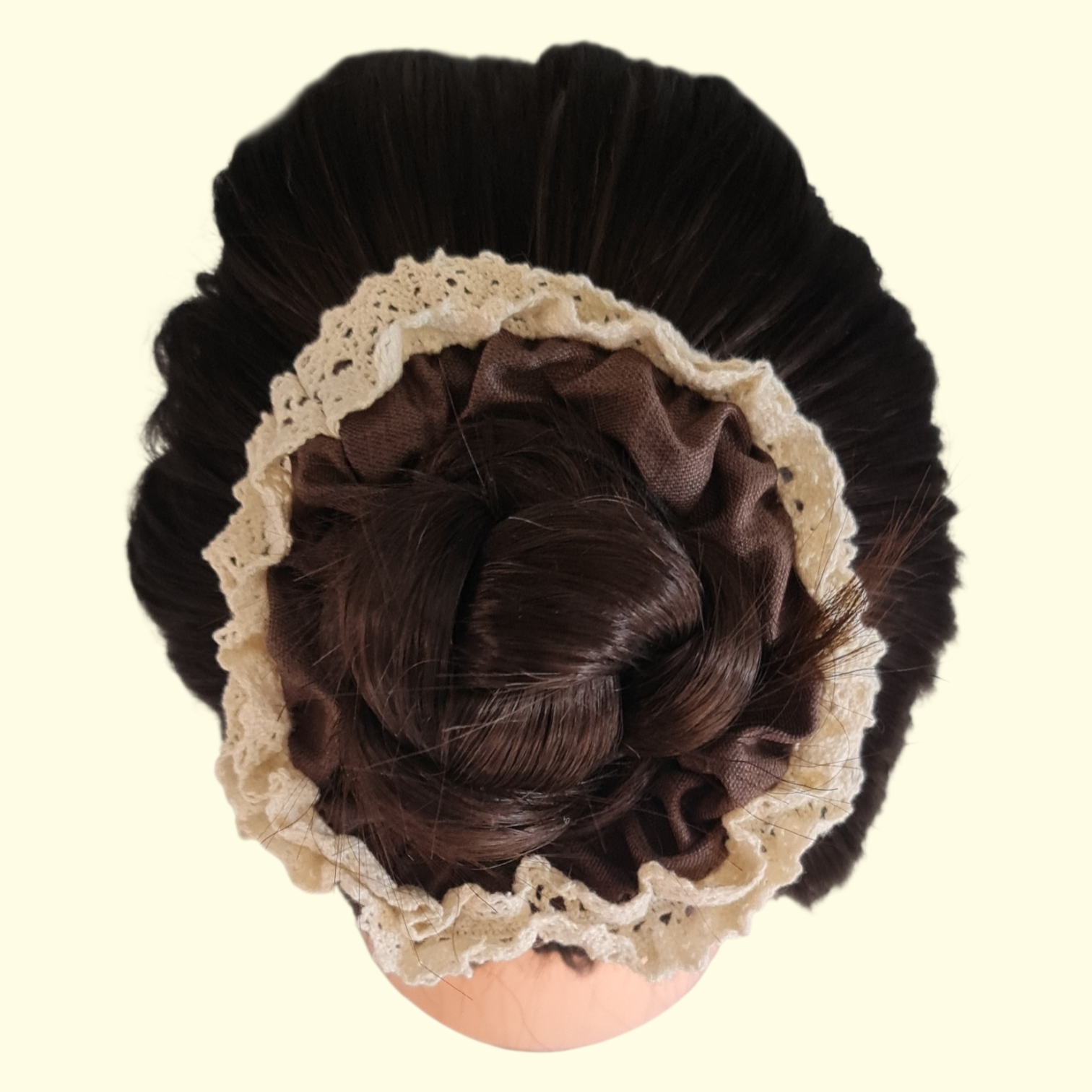 Lace Brown Hair Scrunchie