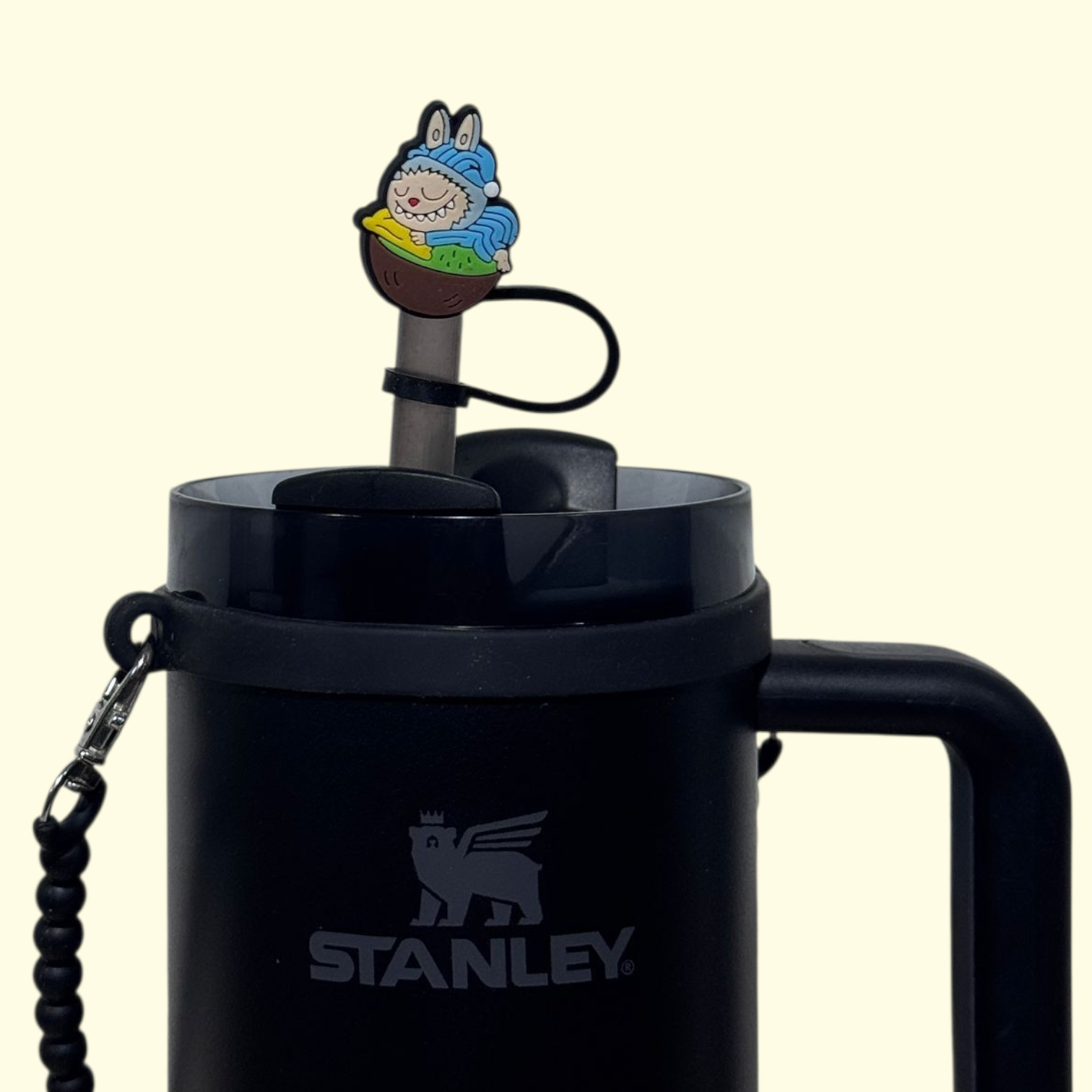 Labubu Sleeping Straw Topper