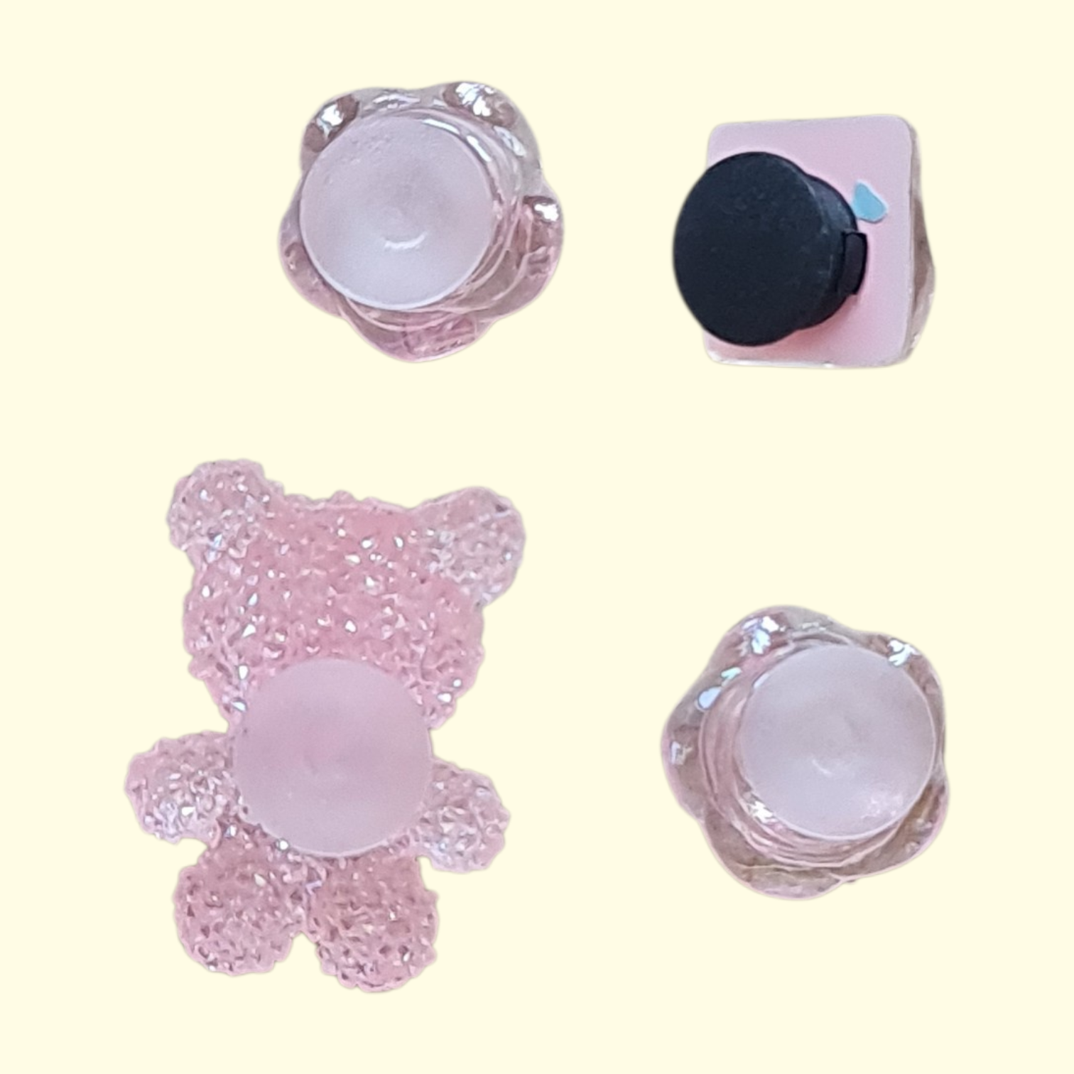 Pink Bear Crocs Charms x4