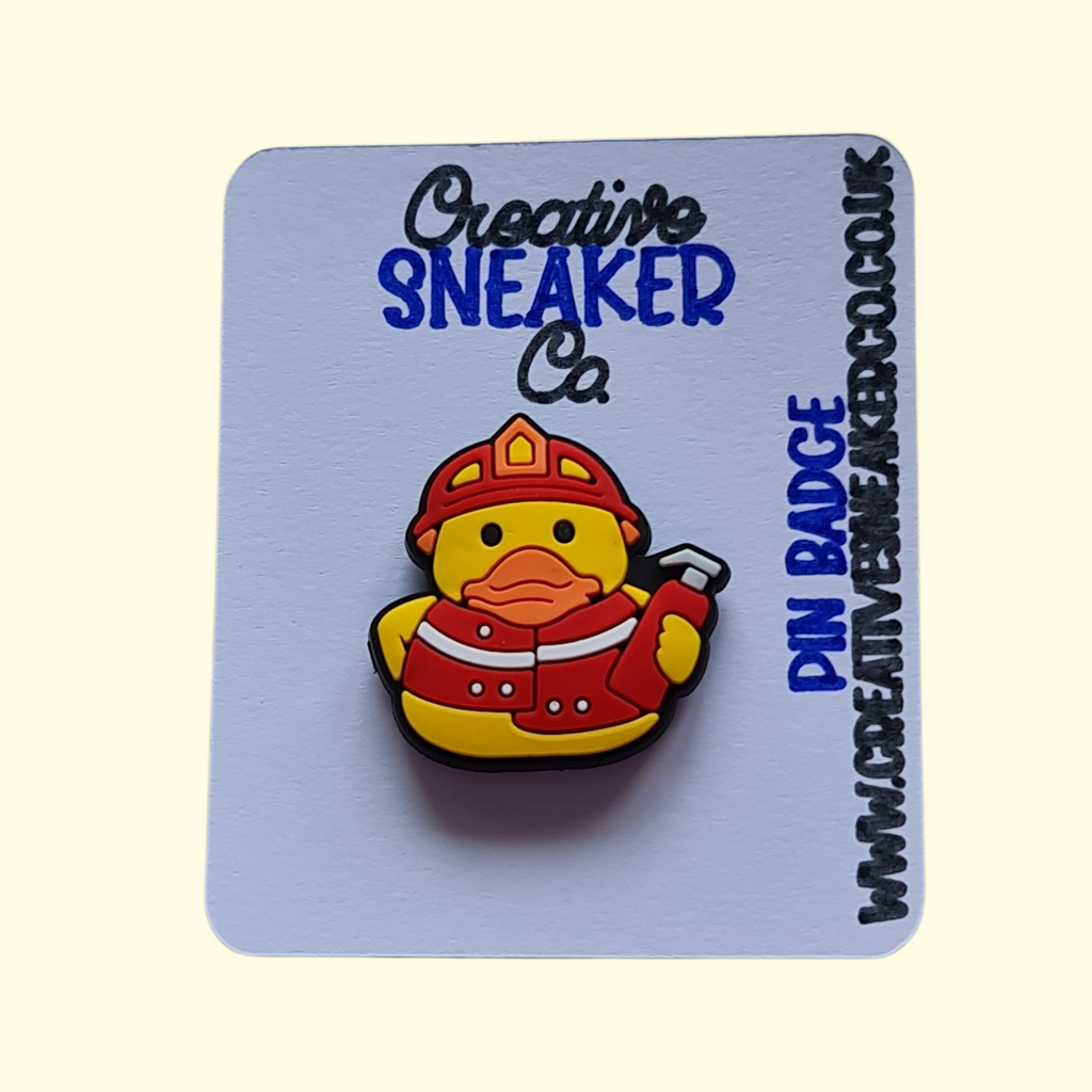 Duck Fireman Pin Badge