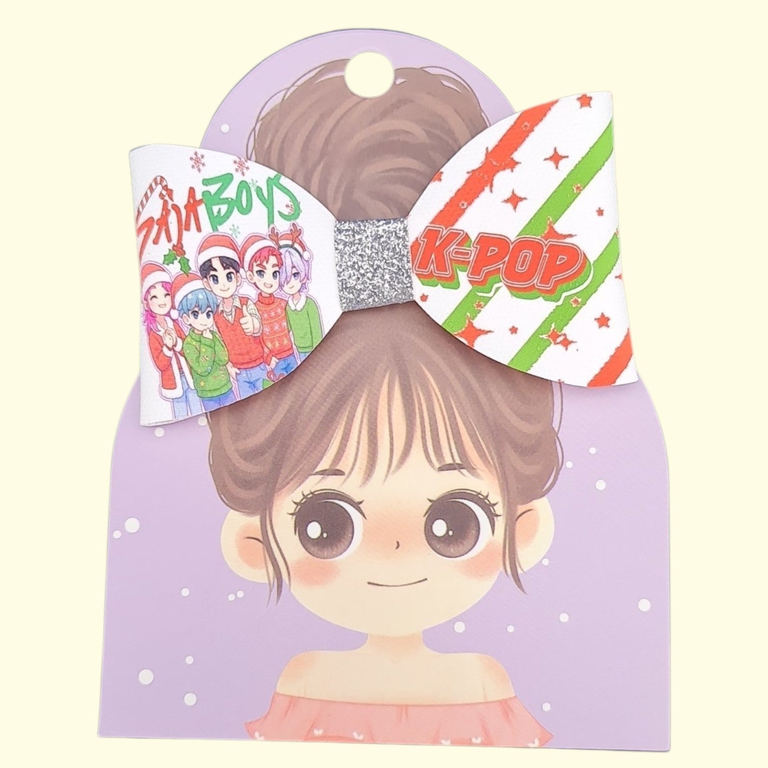 Christmas Saja Boys Single Hair Bow