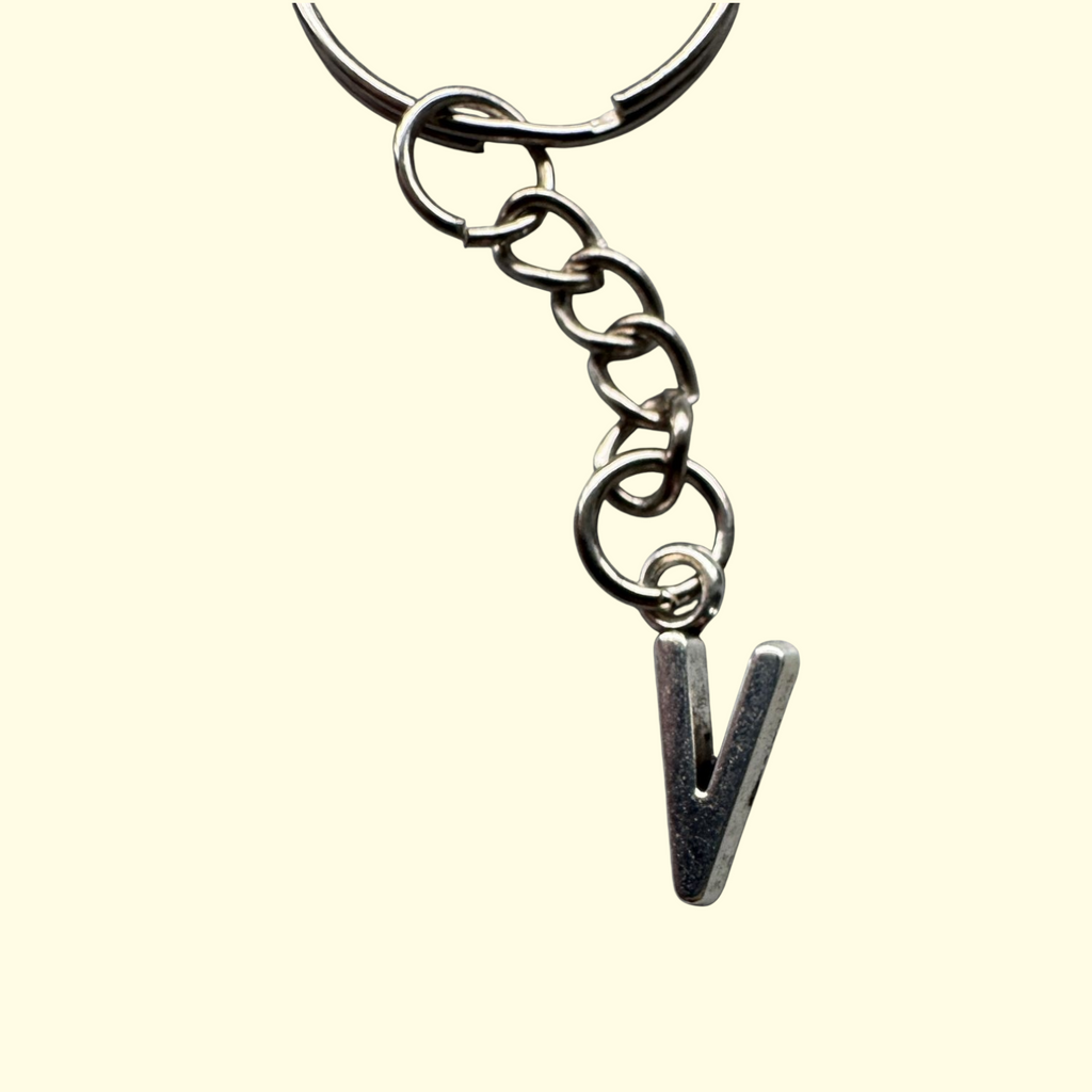 Letter V Keyring