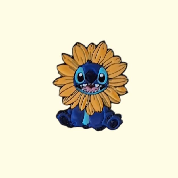 Stitch Sunflower Pin Badge