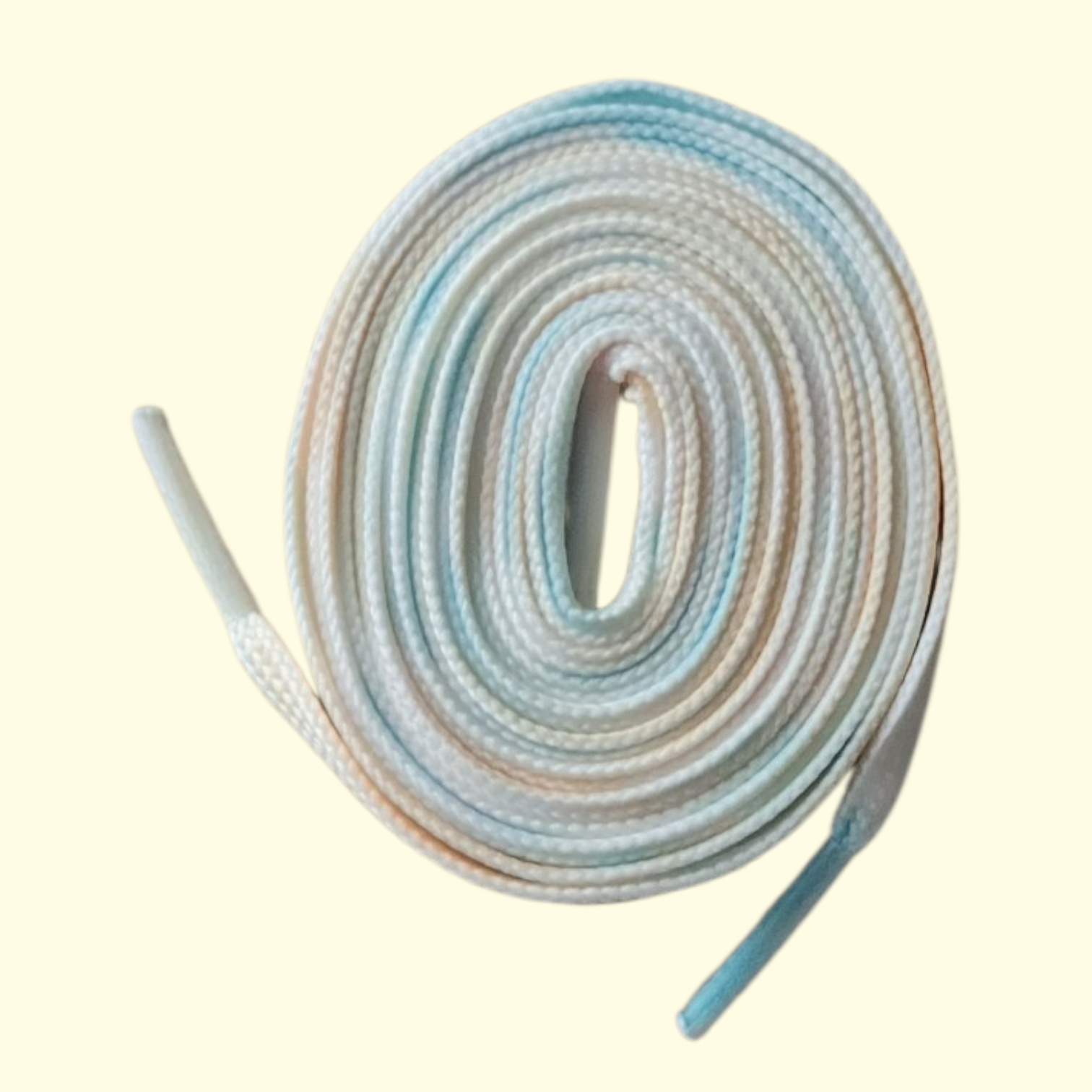 Tie Dye Flat Shoelaces 120cm Yellow and Blue