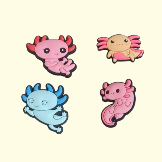 Axolotl Crocs Charms x4
