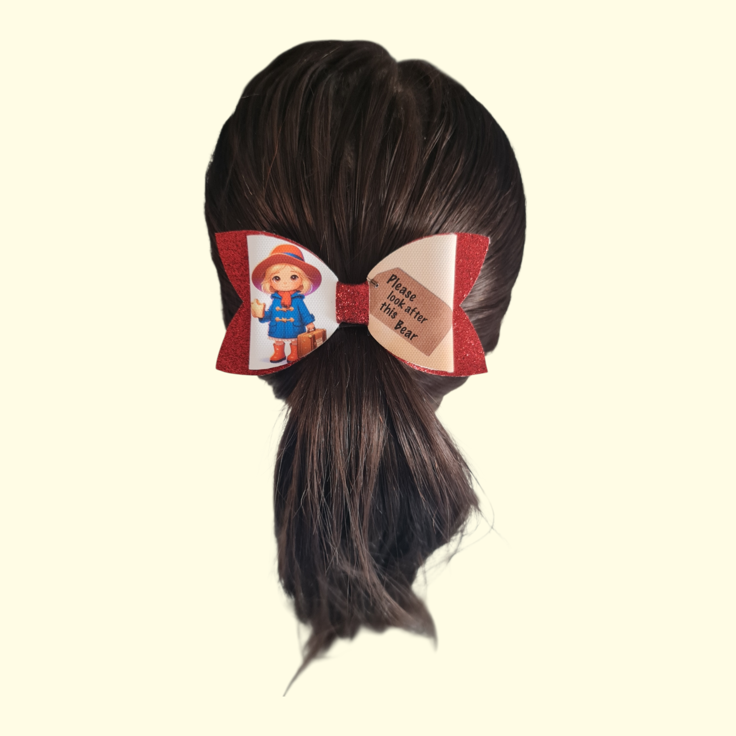 Paddington Bear Blonde Hair Bow