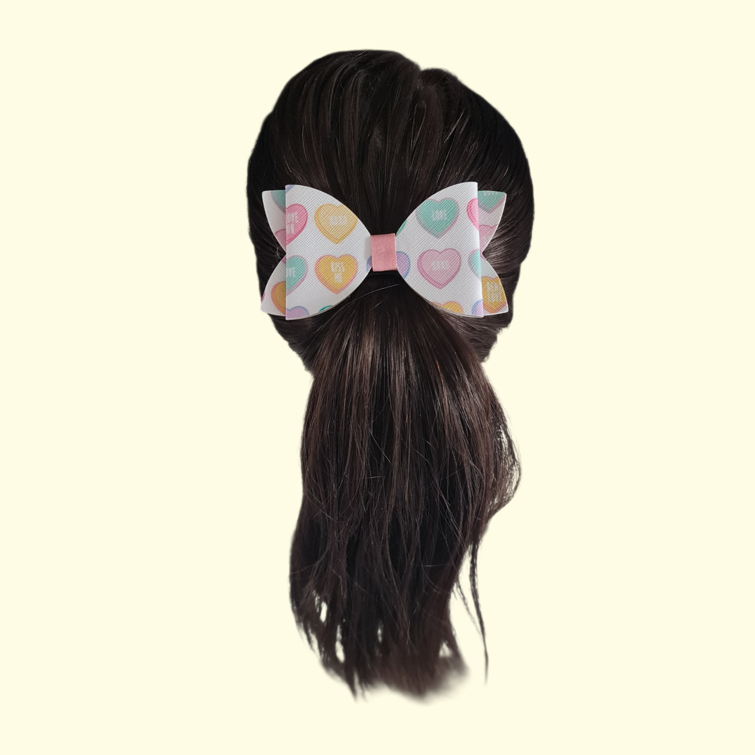 Love Hearts Sweets Hair Bow