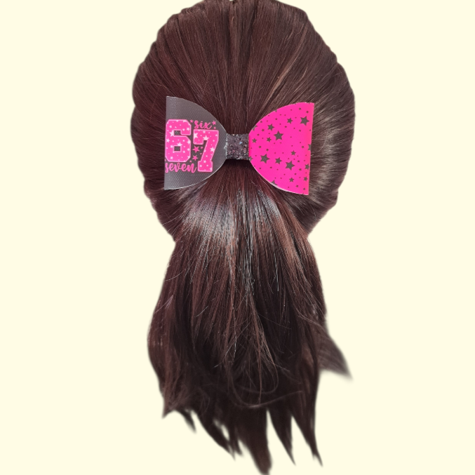 6 7 Six Seven Single Hair Bow