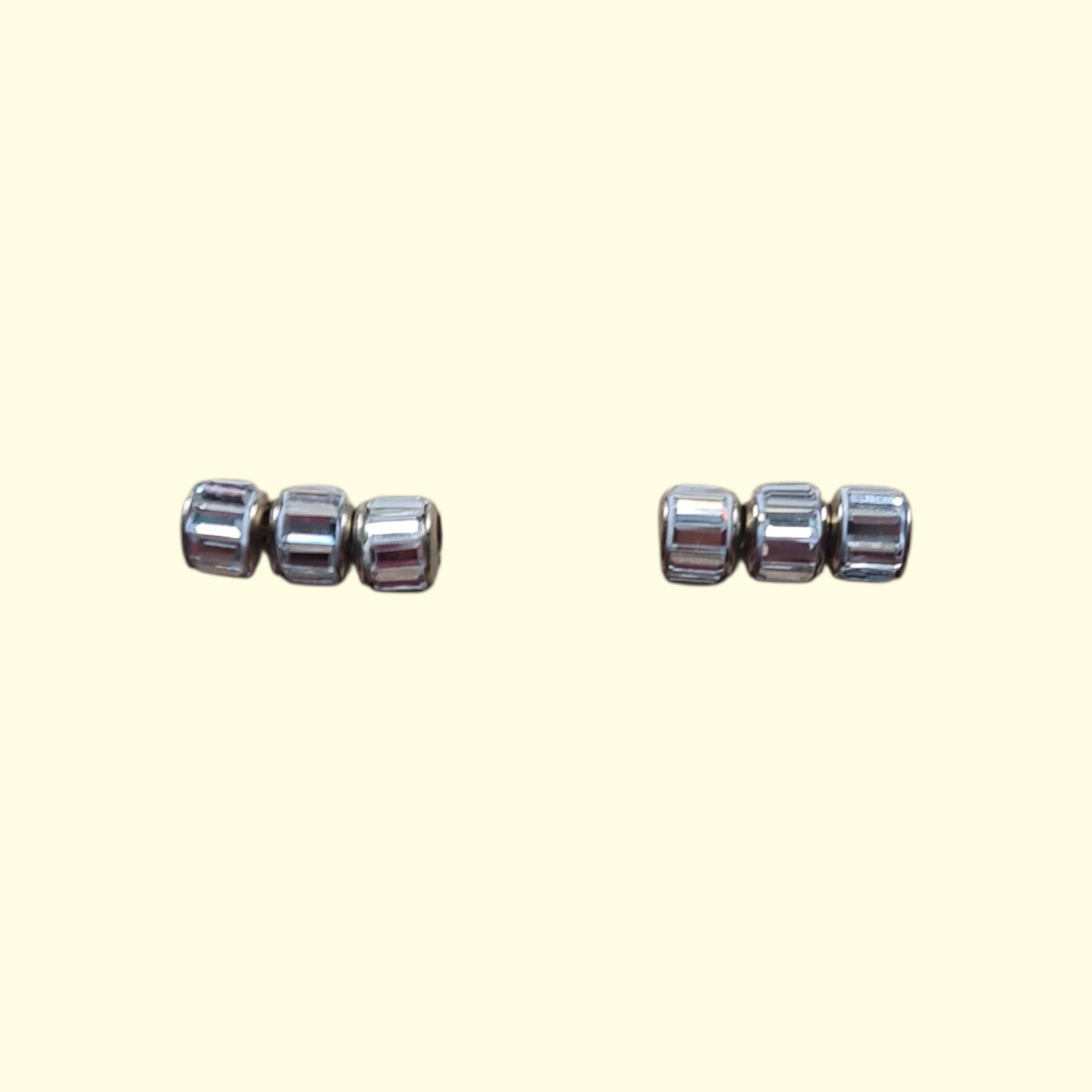 Silver Bling Gem Spacer Shoelace Charms