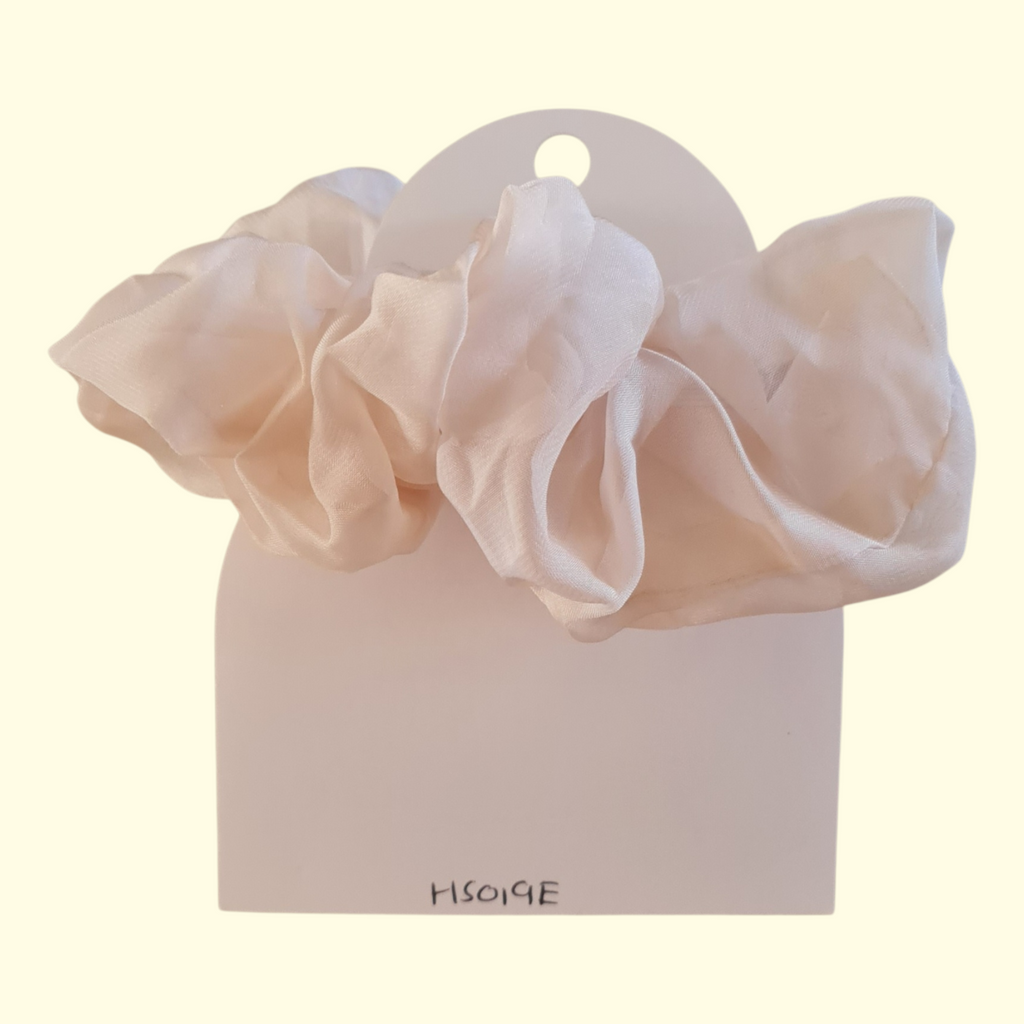 Puff Cream Hair Scrunchie