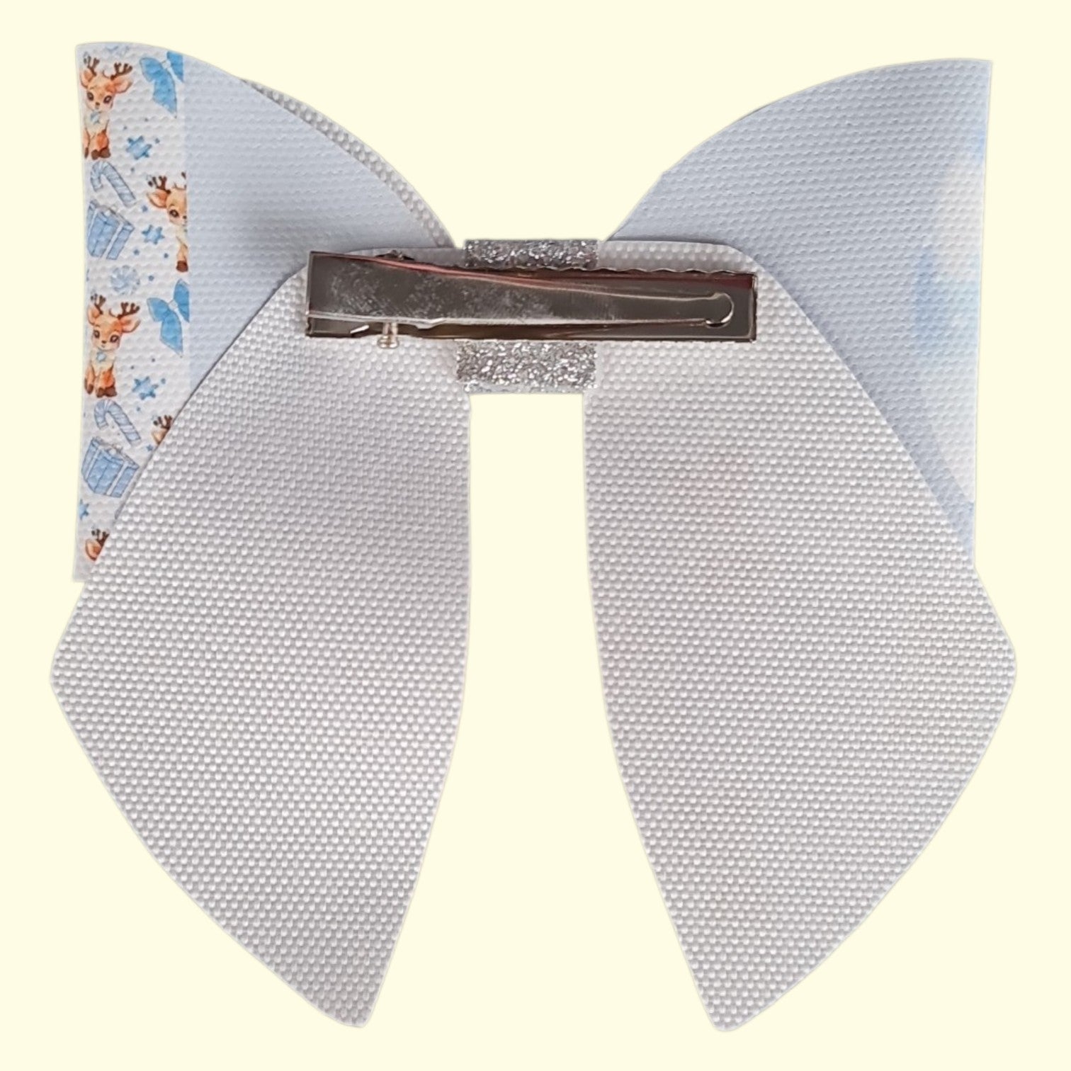 Blue Reindeer Sailor Hair Bow