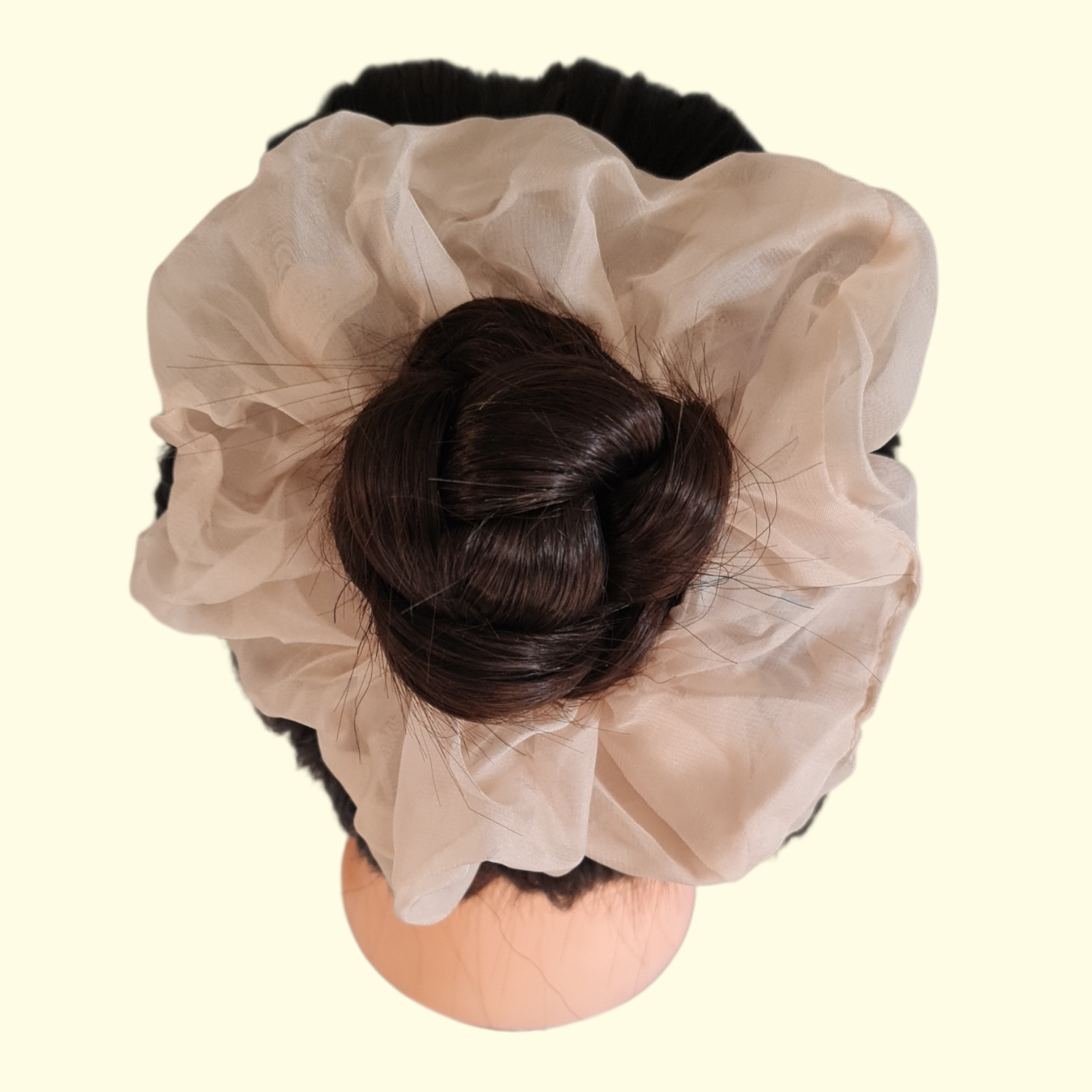 Puff Cream Hair Scrunchie