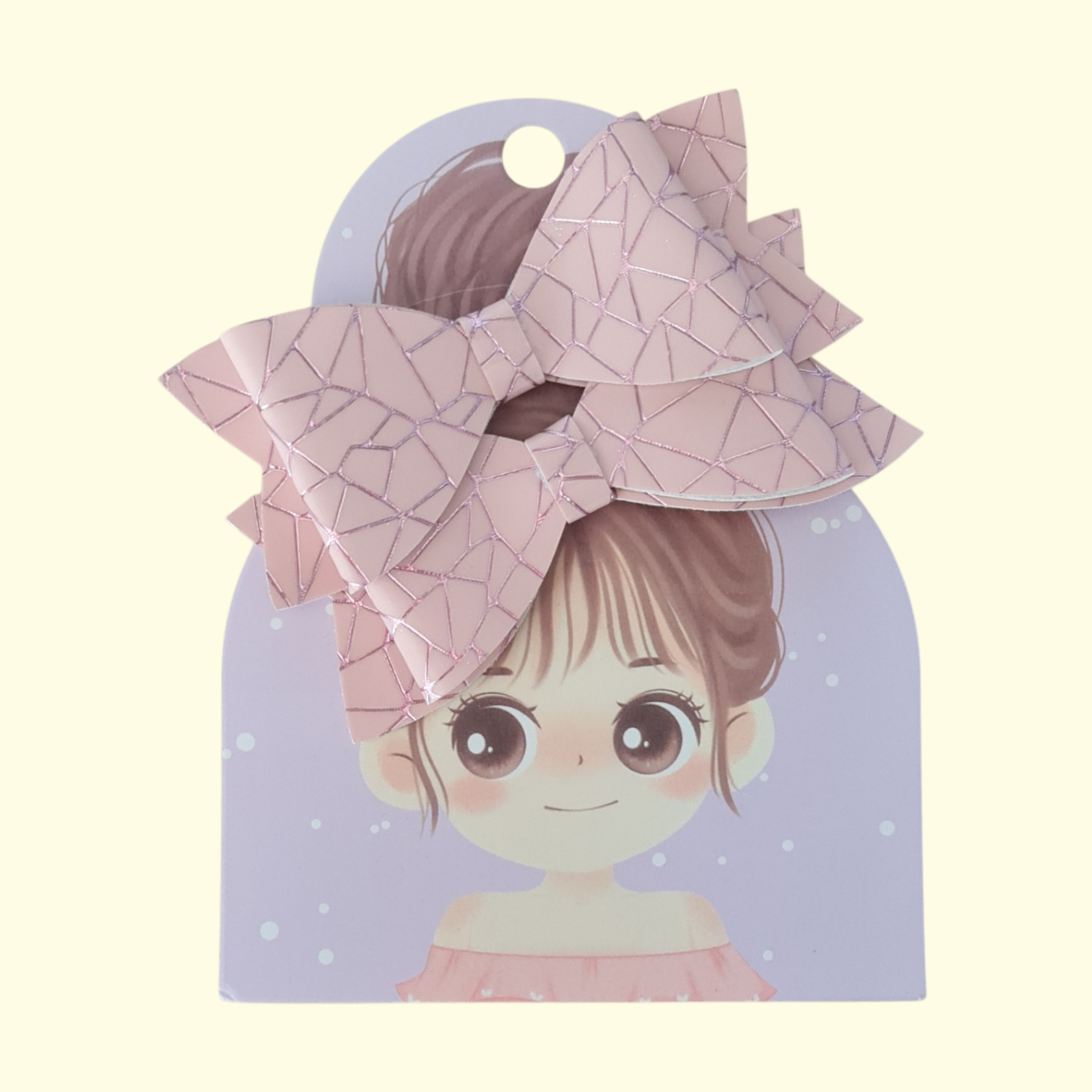 Shard Pink Hair Bow x2