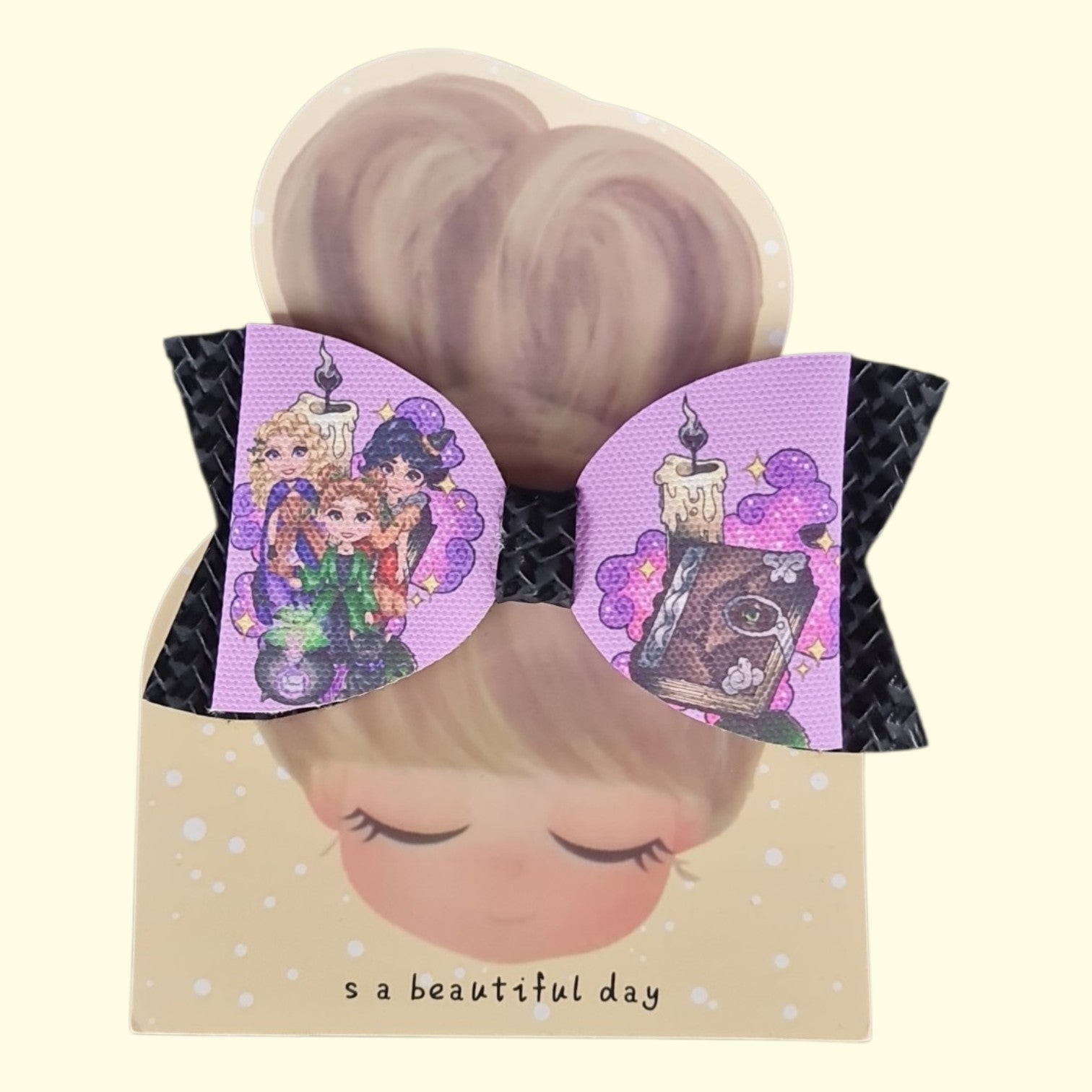 Hocus Pocus Halloween Standard Hair Bow