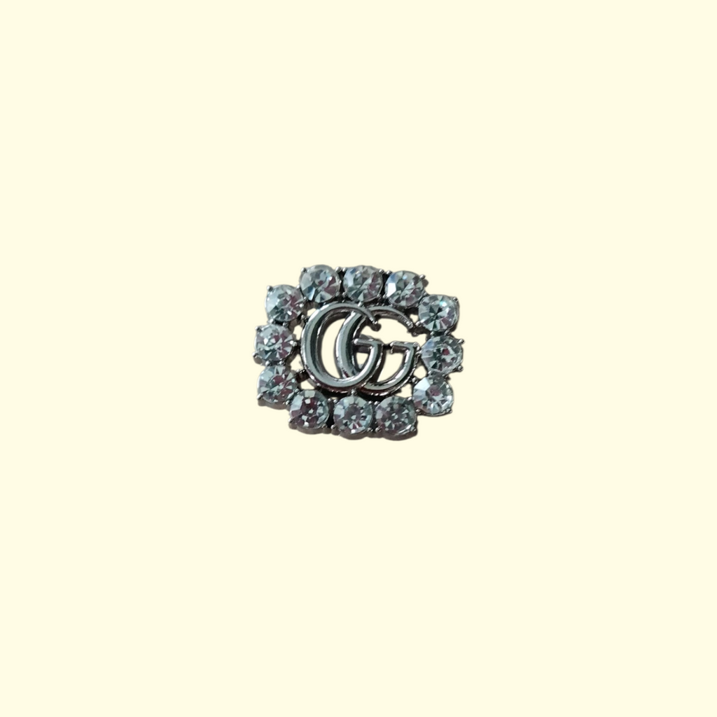 Silver Bling Designers Crocs Charms x4