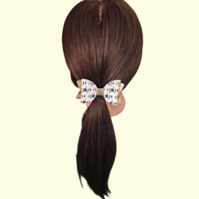 Jumpman Gold Hair Bow