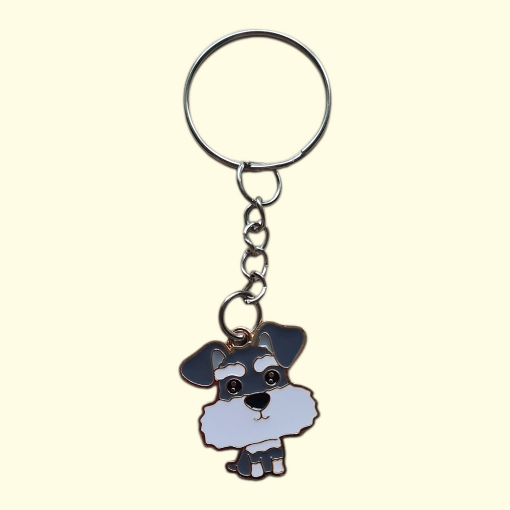 Dog Schnauzer Keyring