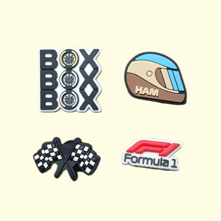 Formula 1 Hamilton Crocs Charms x4