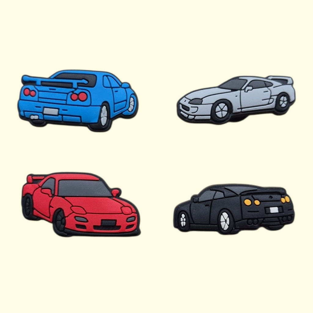Super Cars Crocs Charms x4