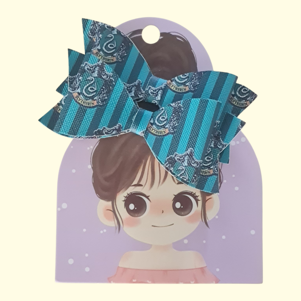 Harry Potter Slytherin Badge Hair Bow x2
