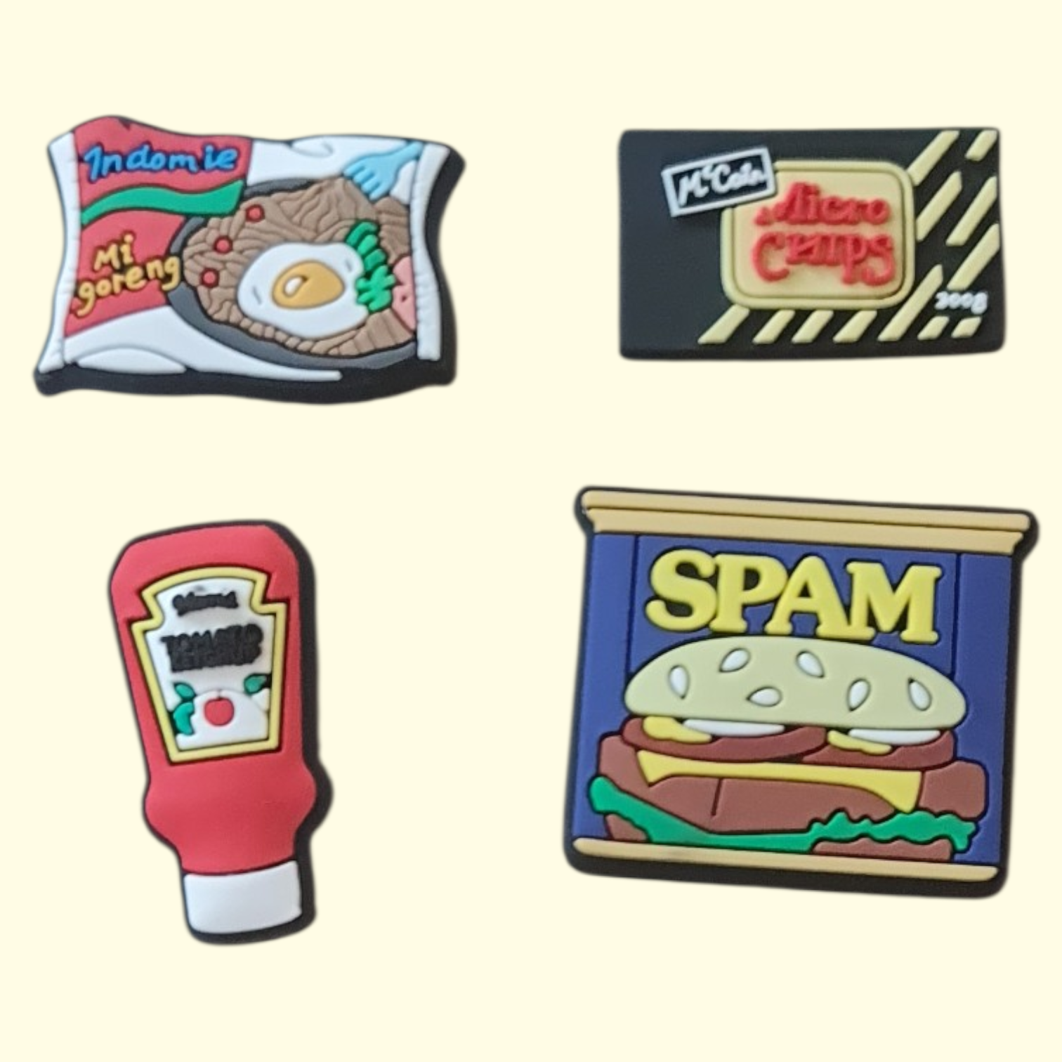 Food Brands Crocs Charms x4