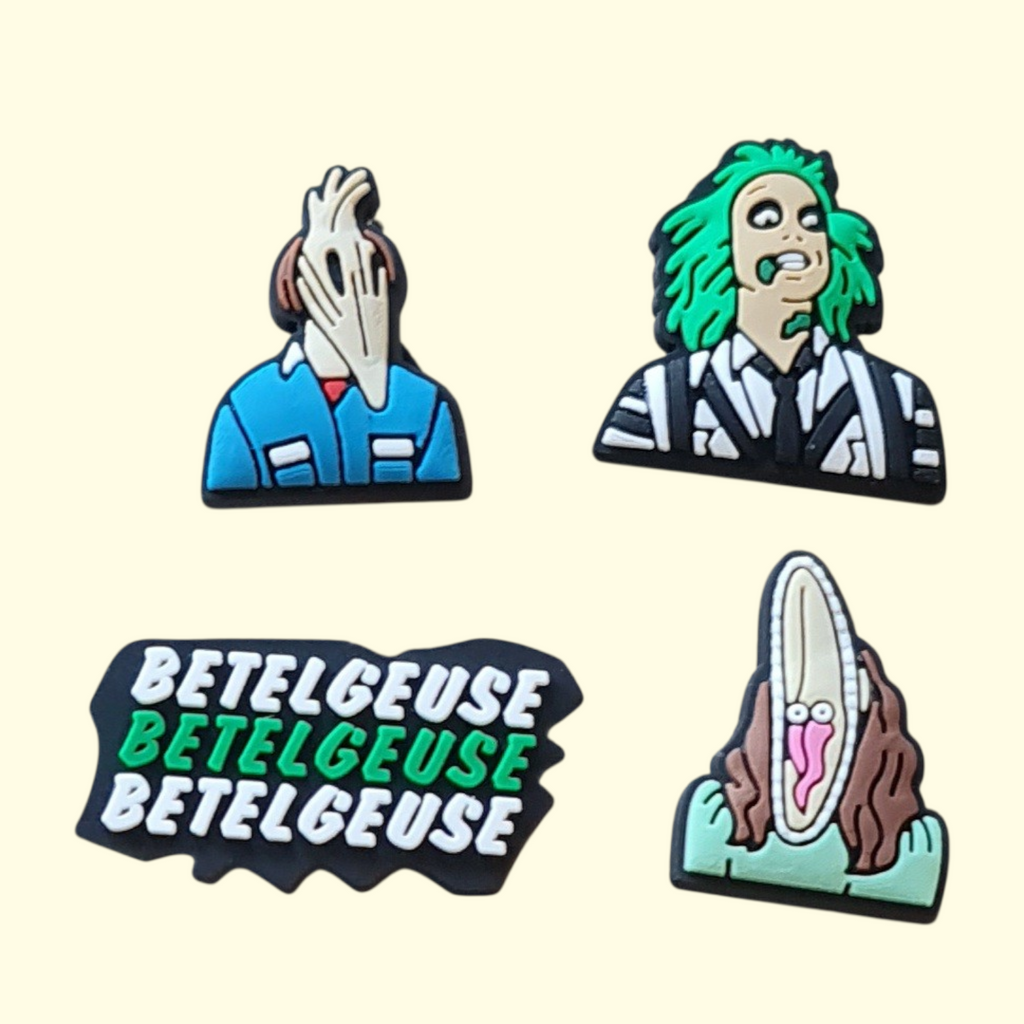 Beetlejuice Crocs Charms x4