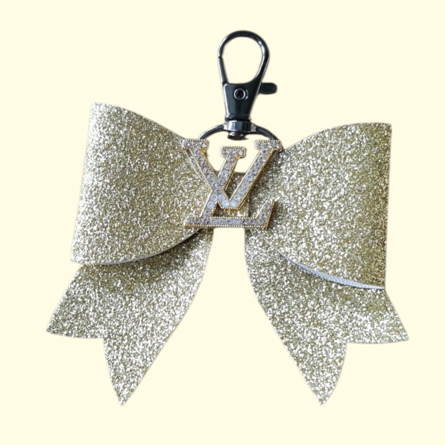 Soft Gold Glitter Gold LV Bag Charm