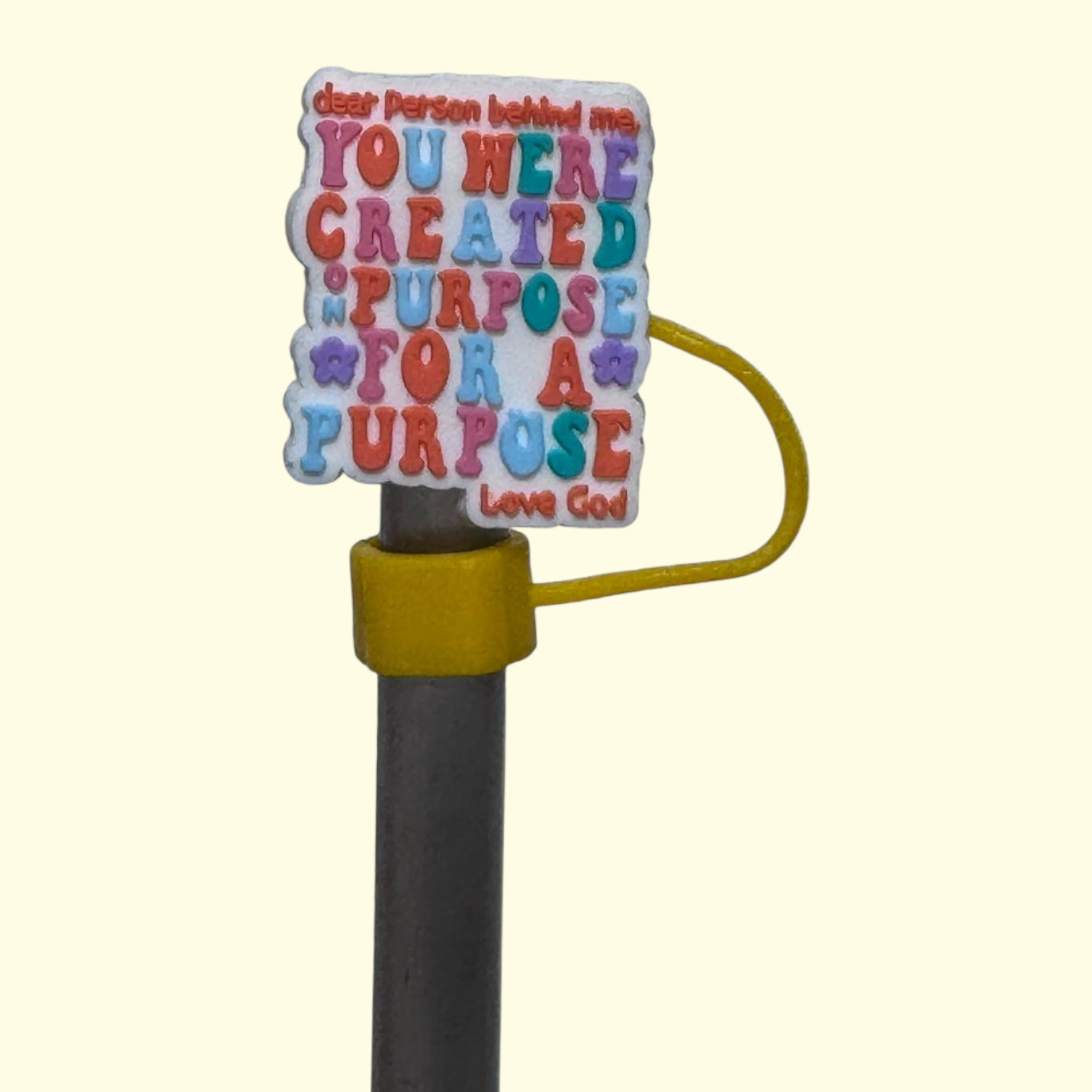 Quote Person Behind Straw Topper