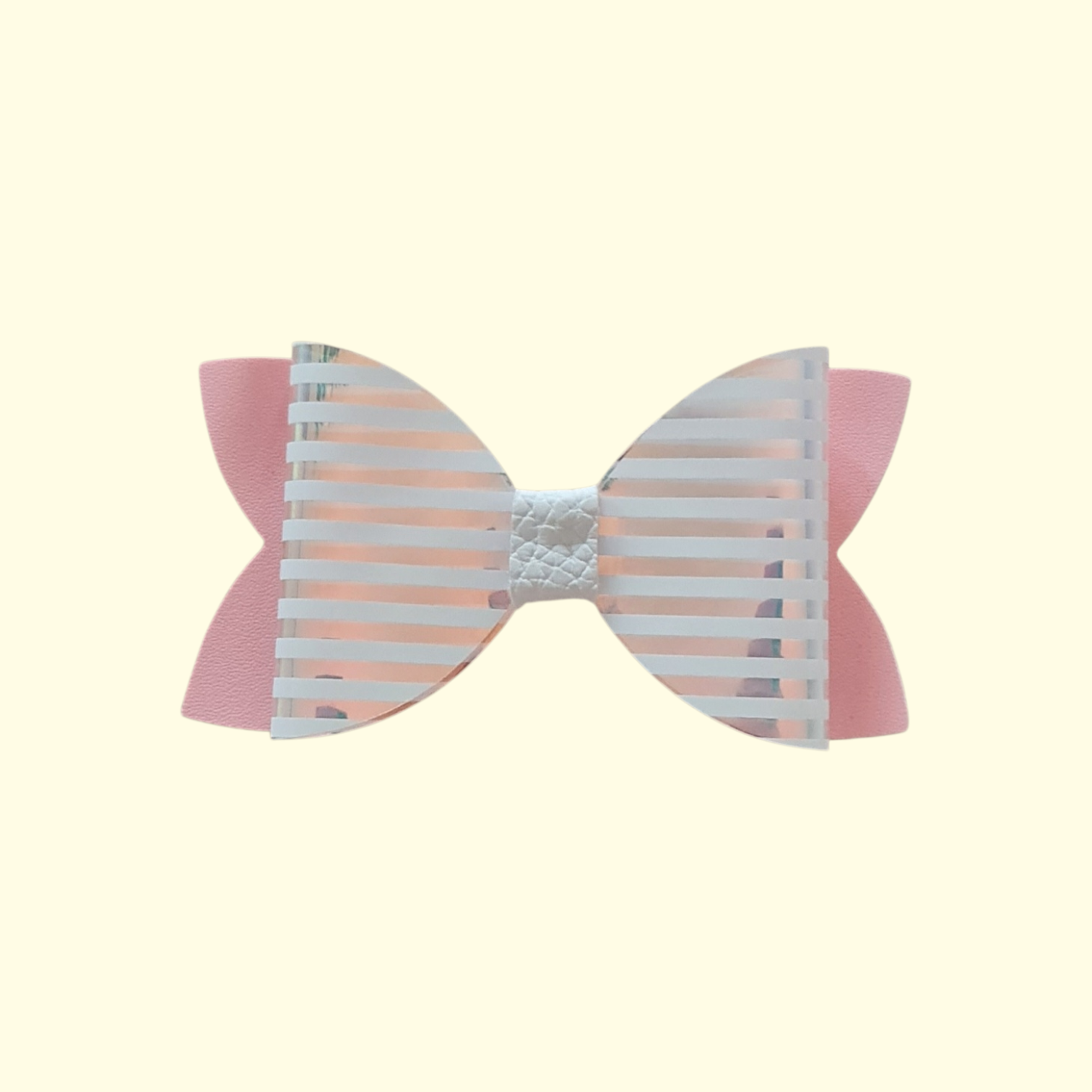 Irridescent Stripe Hair Bow
