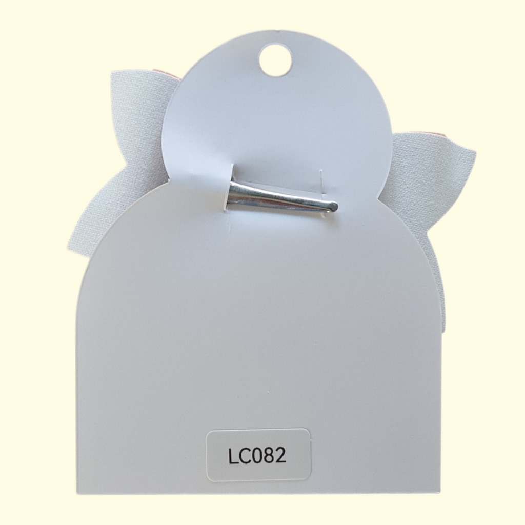 Peach Glitter Hair Bow