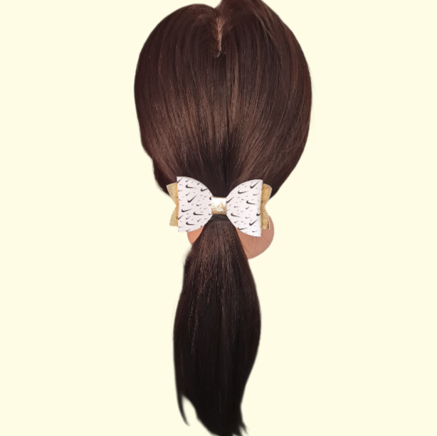 Swoosh Gold Hair Bow