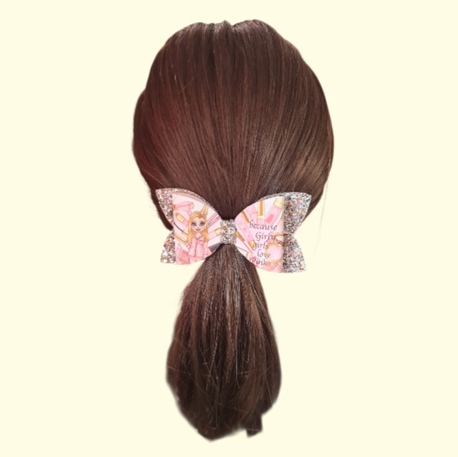 Girly Pink Blonde Standard Hair Bow