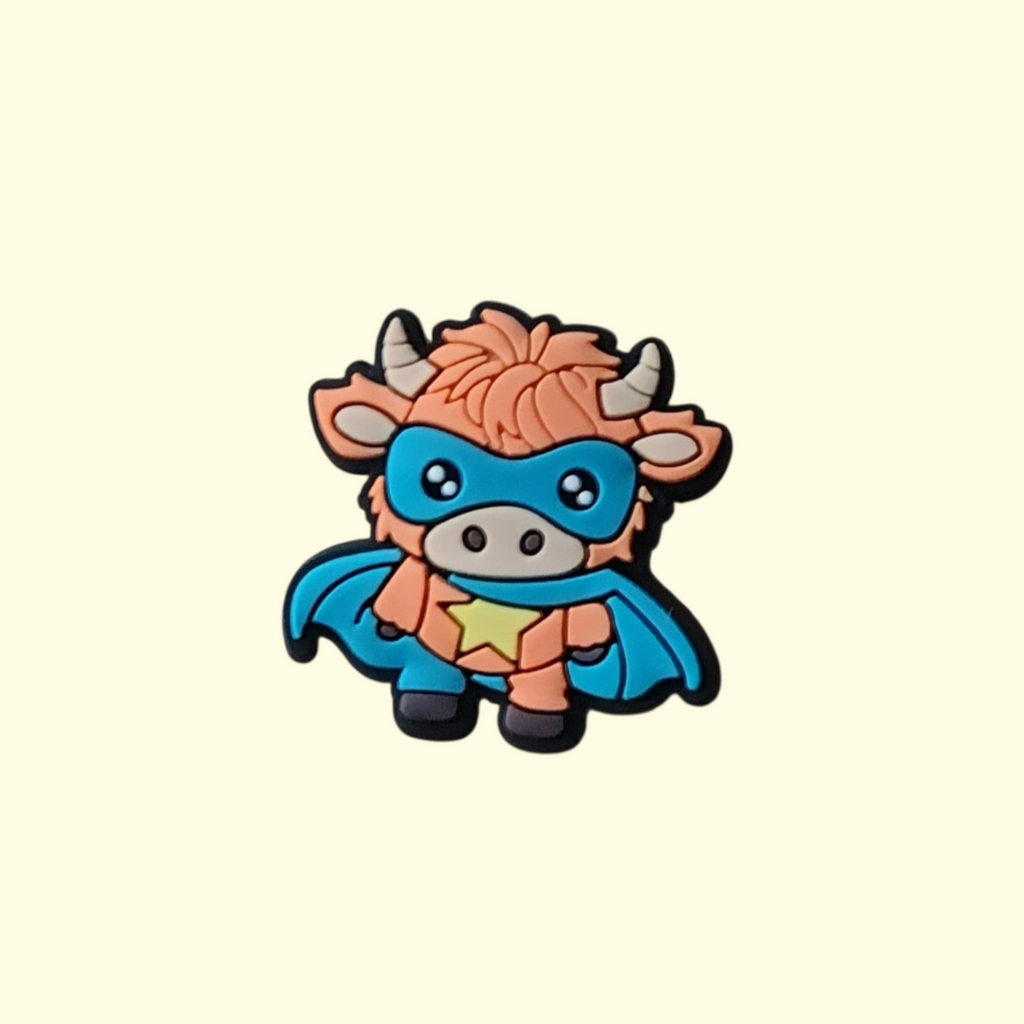 Highland Cows Hero Crocs Charms x4