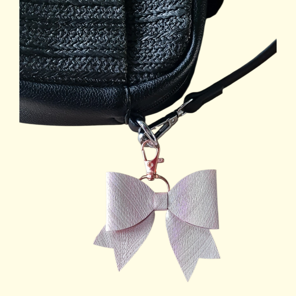 Pink Irridescent Bag Charm