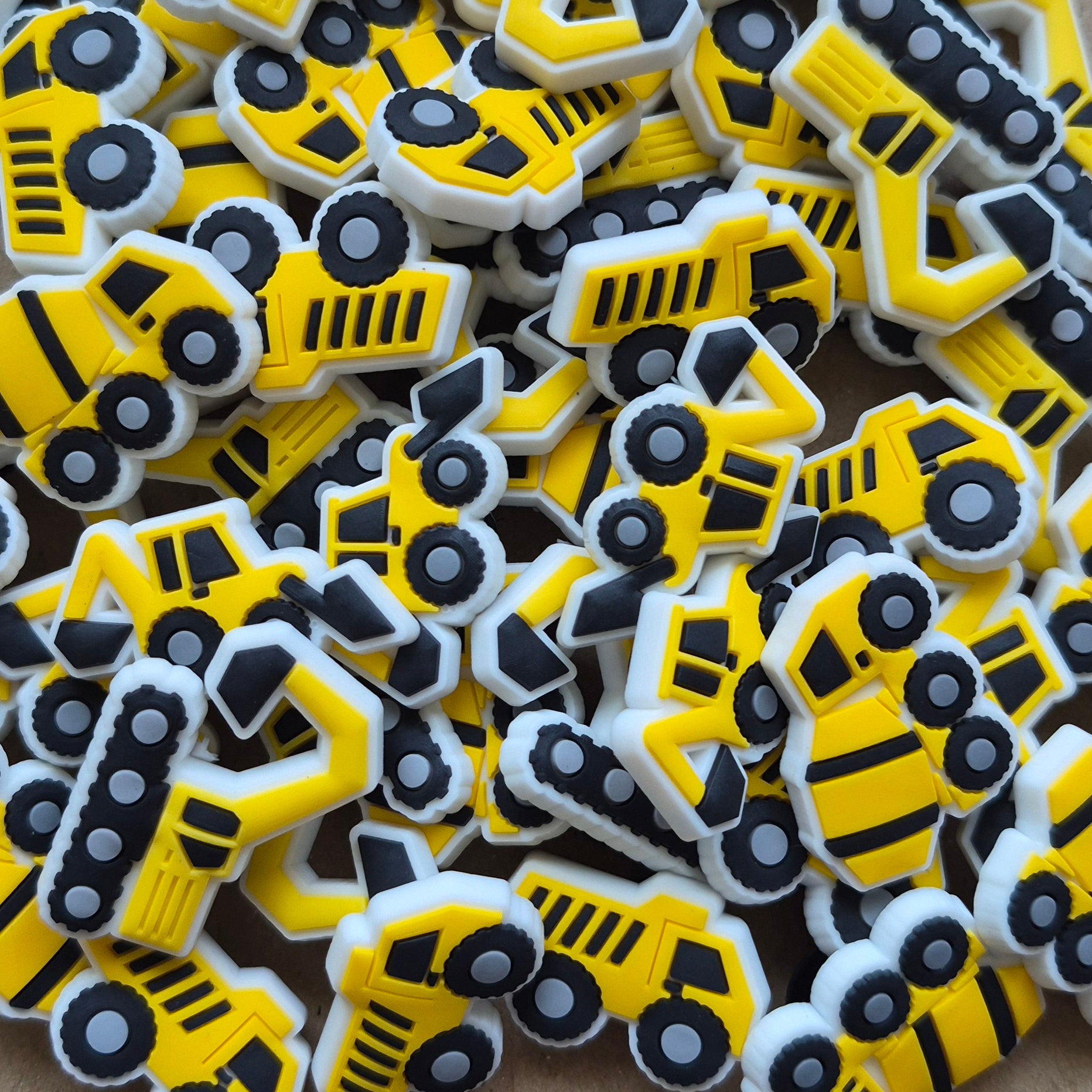Construction Vehicles Crocs Charms x4