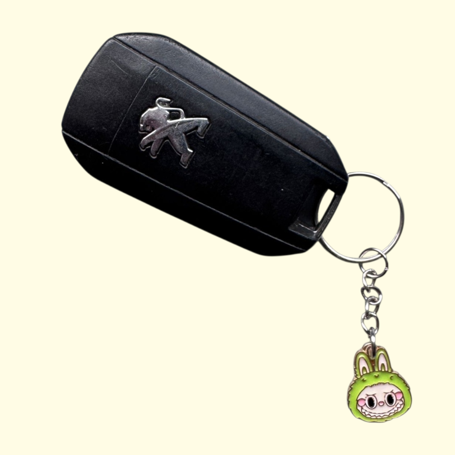 Labubu Face Green Keyring