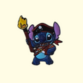 Stitch Pirate Pin Badge