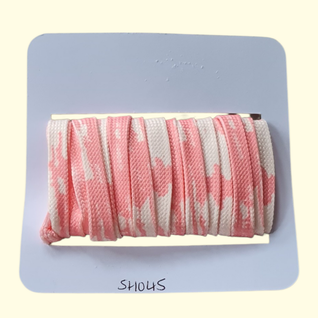 Tie Dye Flat Shoelaces 120cm Peach