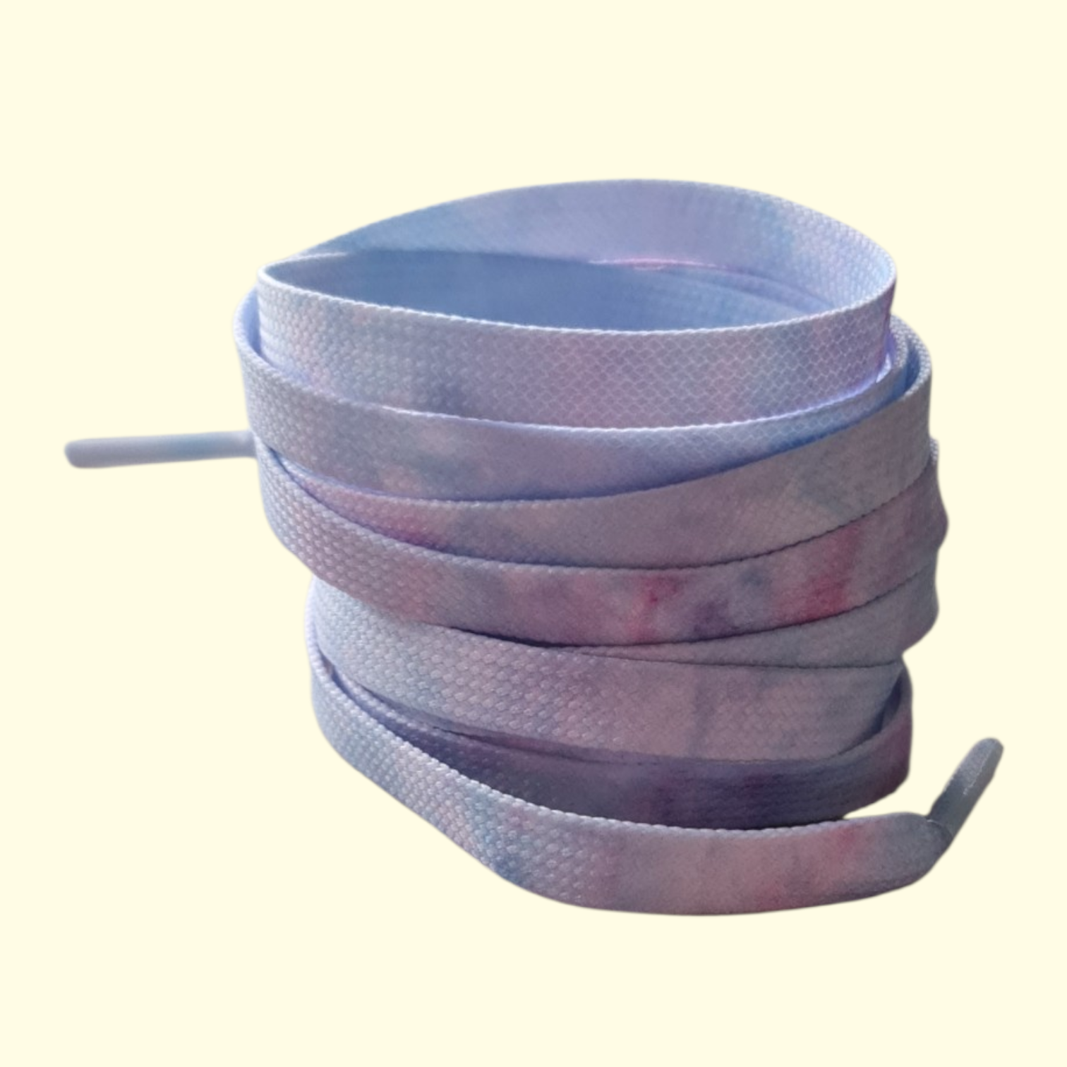 Tie Dye Flat Shoelaces 120cm Pink and Blue