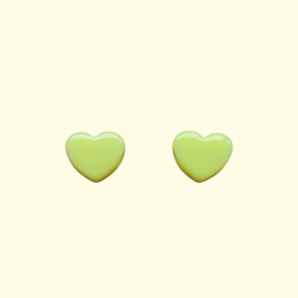 Heart Yellow Shoelace Charms