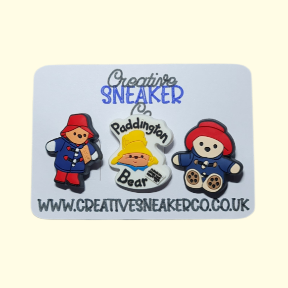 Paddington Bear Crocs Charms x3