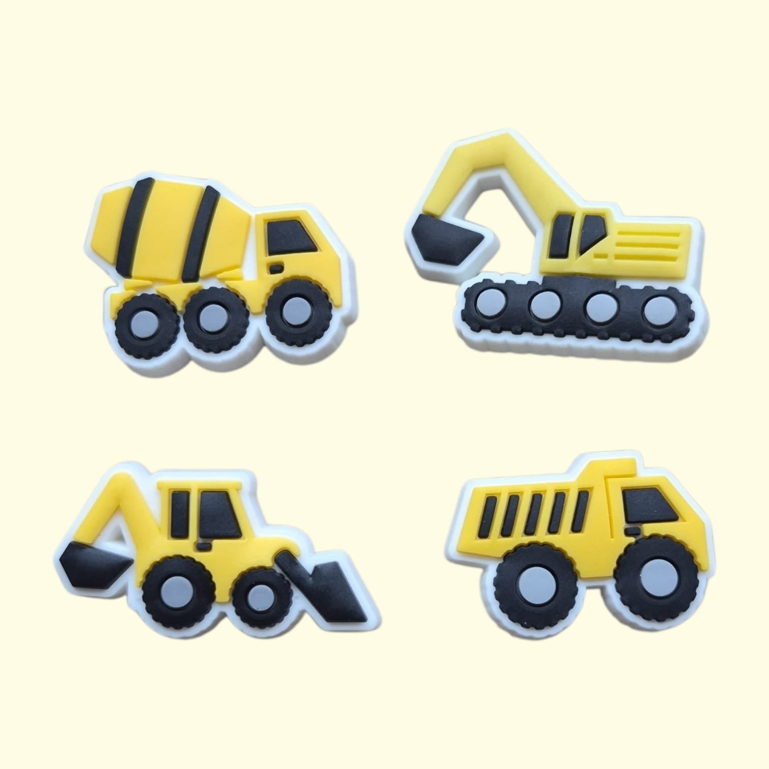 Construction Vehicles Crocs Charms x4