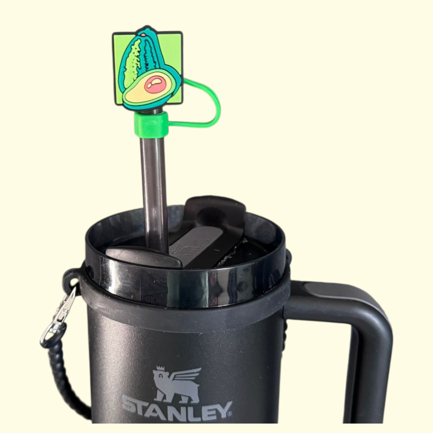 Avocado Square Straw Topper