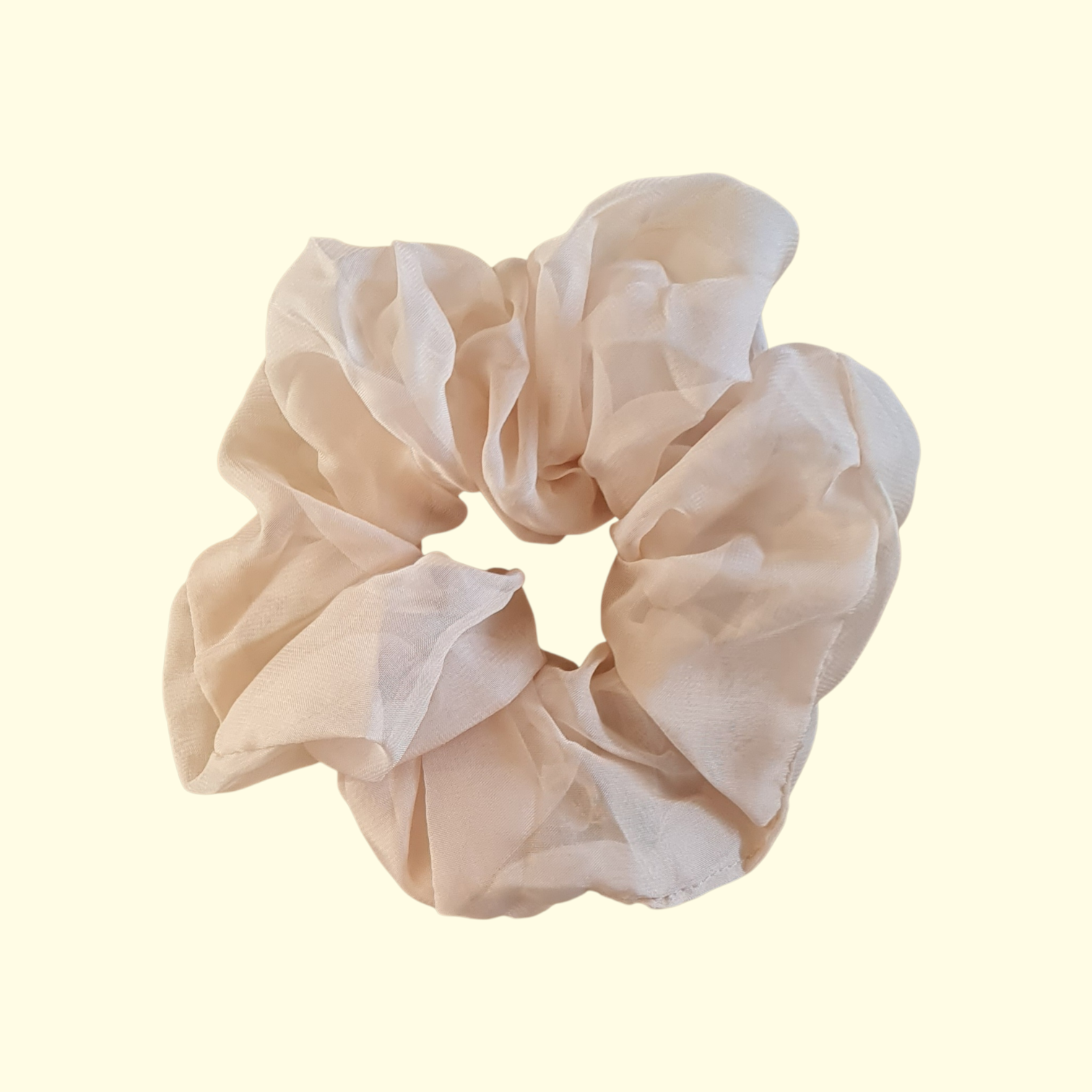 Puff Cream Hair Scrunchie